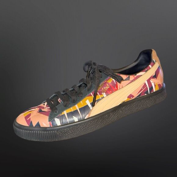 Men’s Puma Clyde Moon Jungle in Puma Black & Natural Vachetta PUMA SELECT Size 9 - Picture 2 of 13